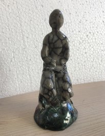 Rakufigur-keramik,nr.7," Tænkeren" 