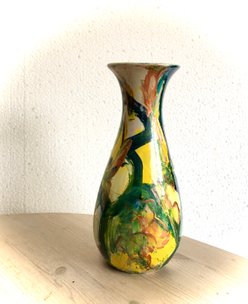 slank vase abstrakt gul